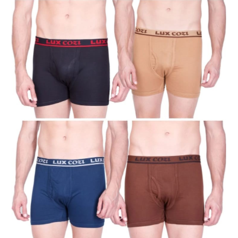 Lux Cozi Solid  Out Elastic Trunk For Men (Pack Of 5)
