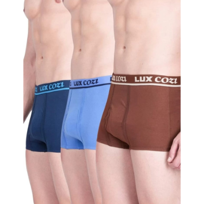 Lux Cozi Solid  Out Elastic Trunk For Men (Pack Of 5)