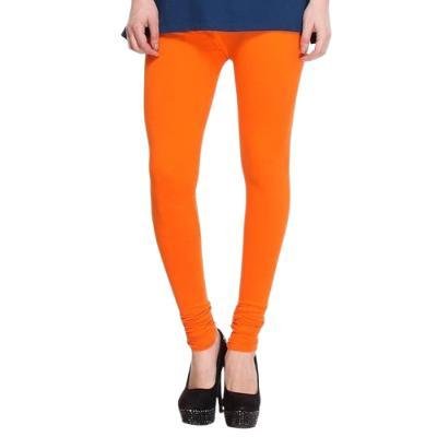 MADONA  Full Lenth Western Wear Leggins (Solid) Orange Pack of 1