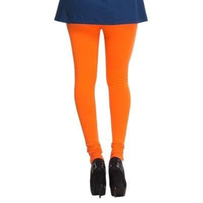 MADONA  Full Lenth Western Wear Leggins (Solid) Orange Pack of 1