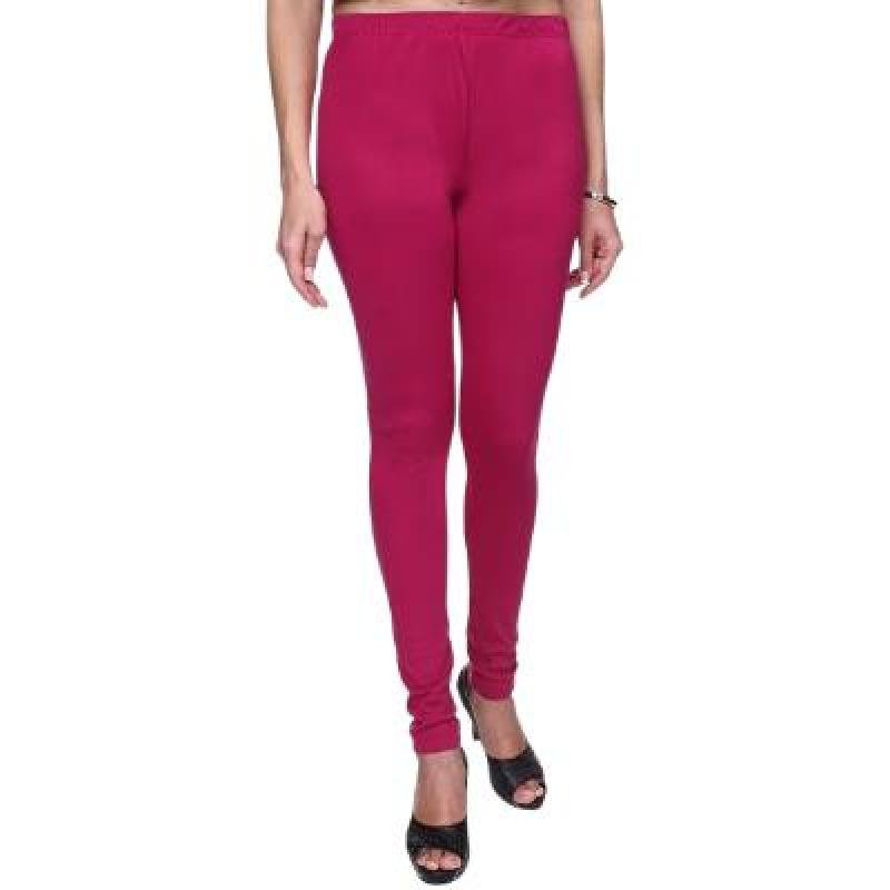 MADONA  Full Lenth Western Wear Leggins (Solid) Dark Pink Pack of 1
