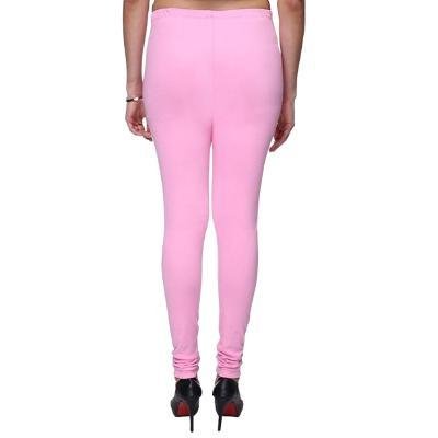 MADONA Full Lenth Western Wear Leggins (Solid) Pink & White Pack of 2