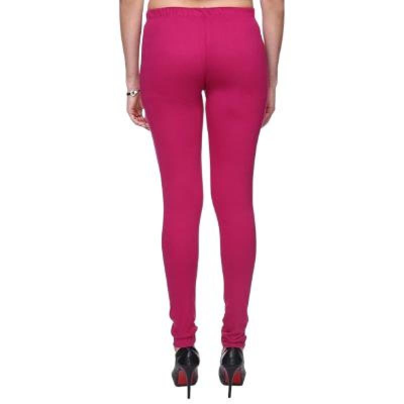 MADONA  Full Lenth Western Wear Leggins (Solid) Dark Pink Pack of 1