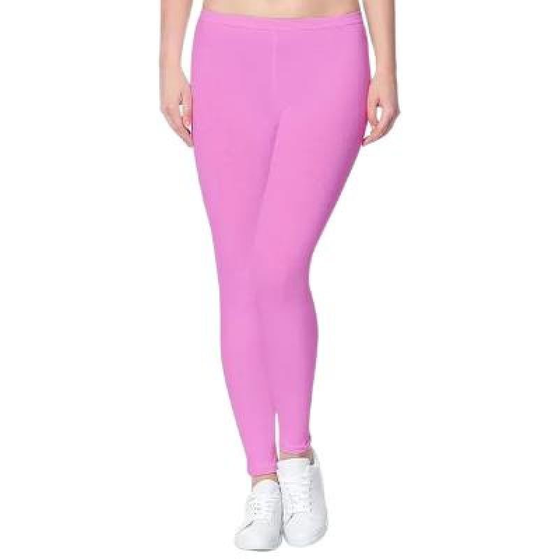 MADONA Full Lenth Western Wear Leggins (Solid) Pink & Black Pack of 2