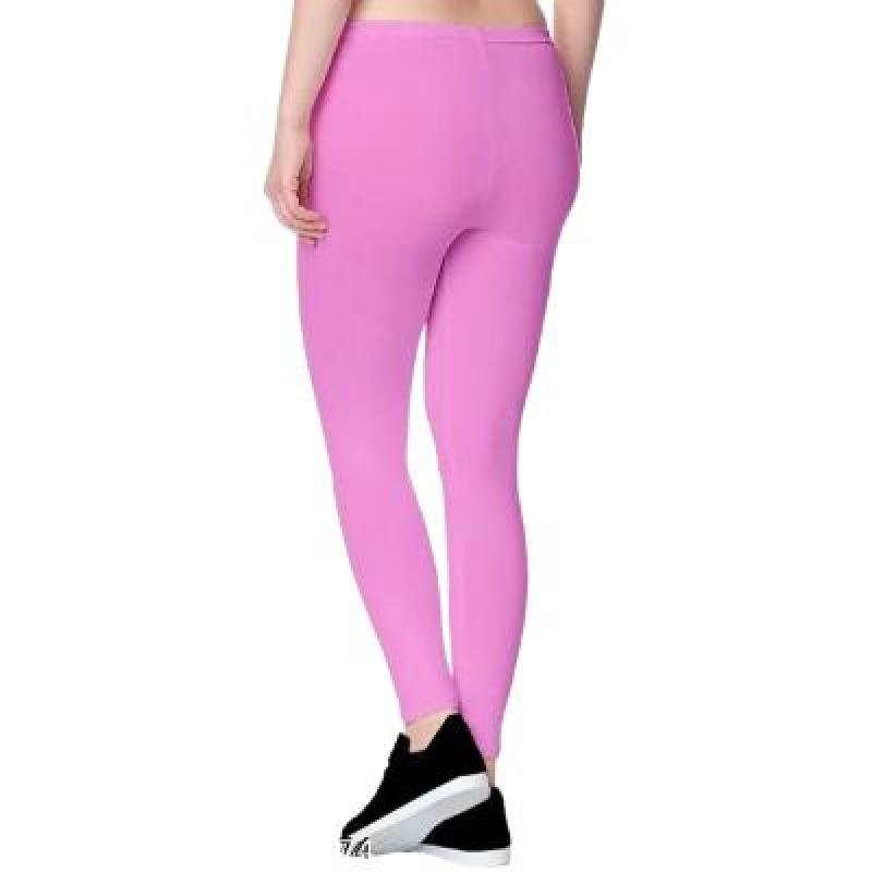 MADONA Full Lenth Western Wear Leggins (Solid) Pink & Black Pack of 2
