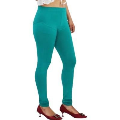 MADONA  Full Lenth Western Wear Leggins (Solid) Sea Green Pack of 1