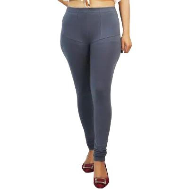 MADONA Full Lenth Western Wear Leggins (Solid) Black & Grey Pack of 2