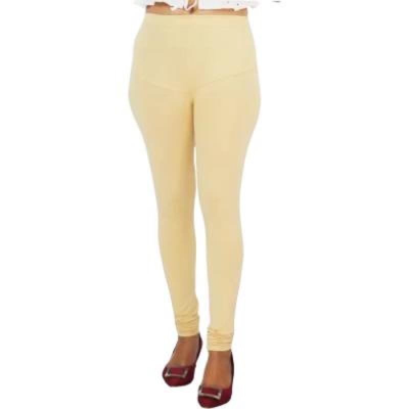 MADONA Full Lenth Western Wear Leggins (Solid) Black & Skin Pack of 2
