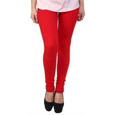 MADONA  Full Lenth Western Wear Leggins (Solid) Red Pack of 1