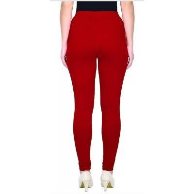 MADONA  Full Lenth Western Wear Leggins (Solid) Red Pack of 1