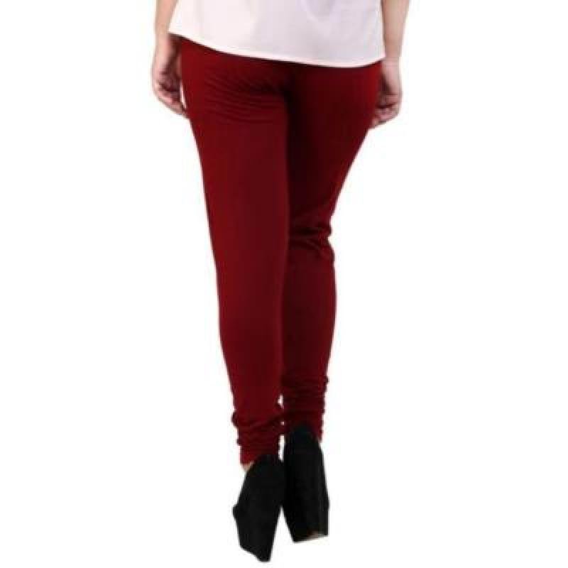 MADONA Full Lenth Western Wear Leggins (Solid) Maroon & Pink Pack of 2