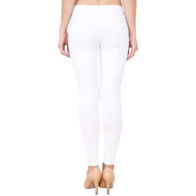 MADONA Full Lenth Western Wear Leggins (Solid) White & Skin Pack of 2