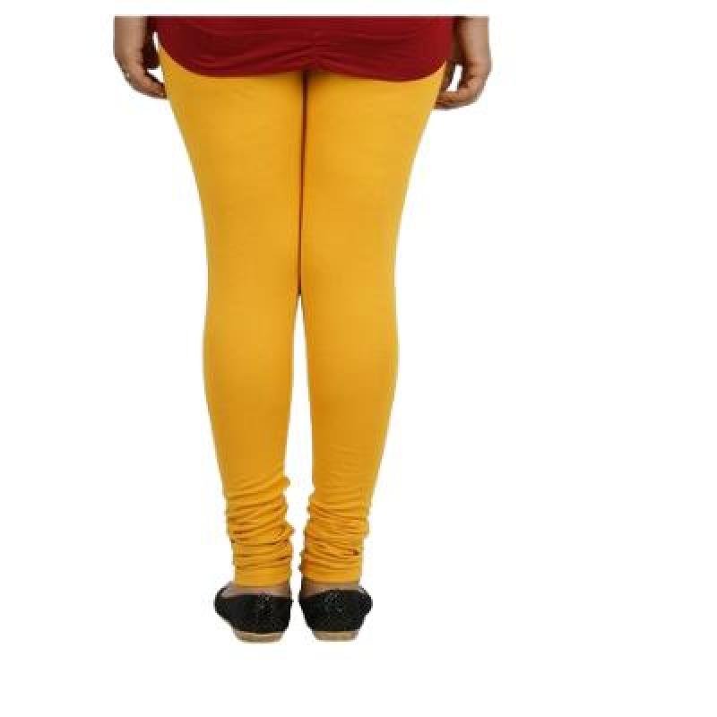 MADONA Full Lenth Western Wear Leggins (Solid) Maroon & Yellow Pack of 2