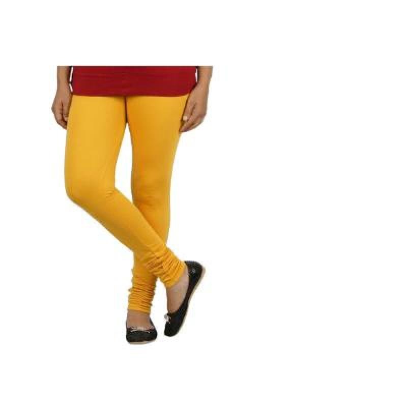 MADONA Full Lenth Western Wear Leggins (Solid) Maroon & Yellow Pack of 2