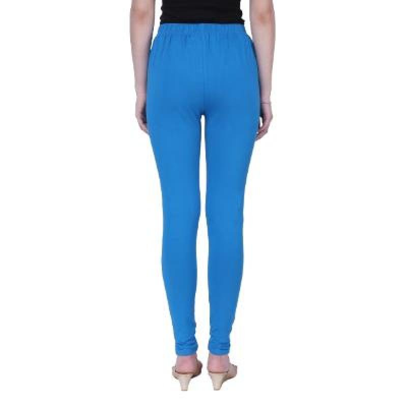 MADONA Full Lenth Western Wear Leggins (Solid) Maroon & SkyBlue Pack of 2