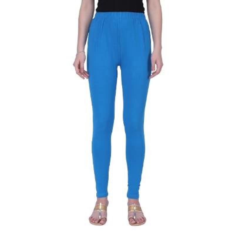 MADONA Full Lenth Western Wear Leggins (Solid) Maroon & SkyBlue Pack of 2