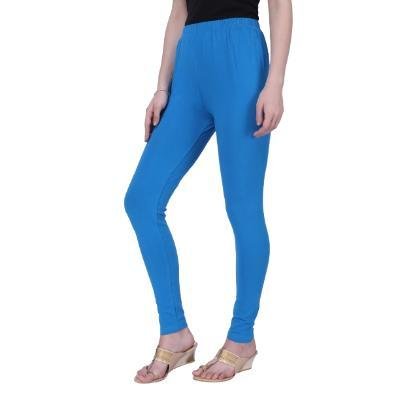 MADONA  Full Lenth Western Wear Leggins (Solid) Sky Blue Pack of 1