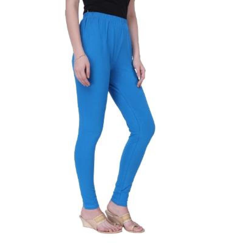 MADONA  Full Lenth Western Wear Leggins (Solid) Sky Blue Pack of 1
