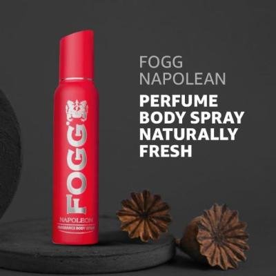 Fogg Napoleon No Gas Deodorant for Men, Long-Lasting Perfume Body Spray,Red 120 ml(Pack Of 1)