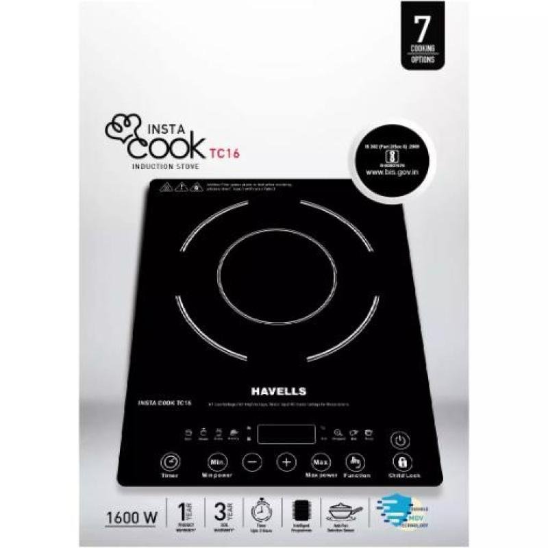 Havells Insta Cook TC16 1600 W Induction Cook Top with Touch Control (Black), GHCICDPK160