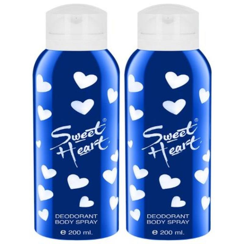 Sweet Heart Blue Long Lasting Imported Deodorant Perfumed Body spray, 200ml (Pack of 2)