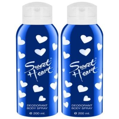 Sweet Heart Blue Long Lasting Imported Deodorant Perfumed Body spray, 200ml (Pack of 2)