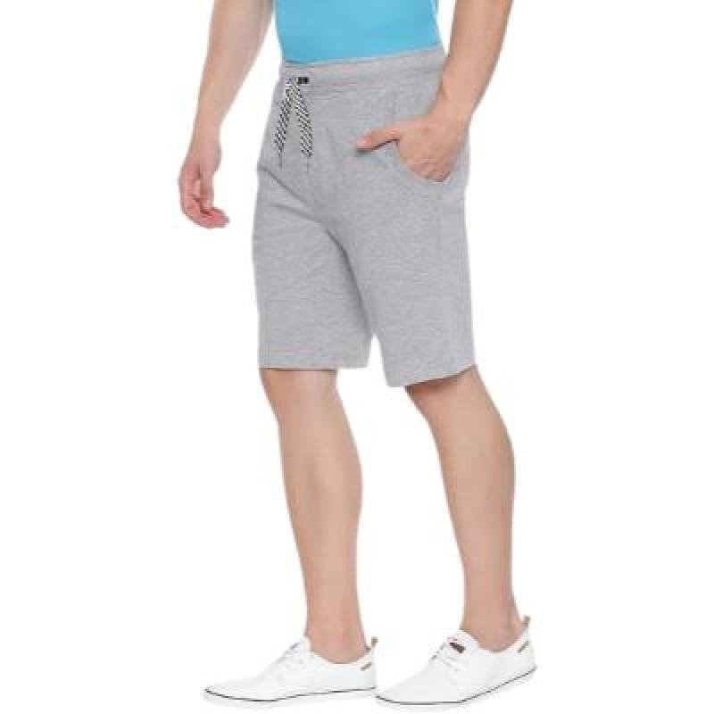 Ankit Bermunda Shorts For Boys Casual Solid Cotton Lycra (Grey, Pack Of 1)