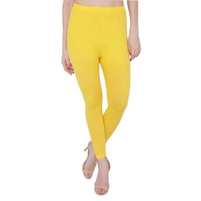 MADONA  Full Lenth Western Wear Leggins (Solid) Yellow Pack of 1